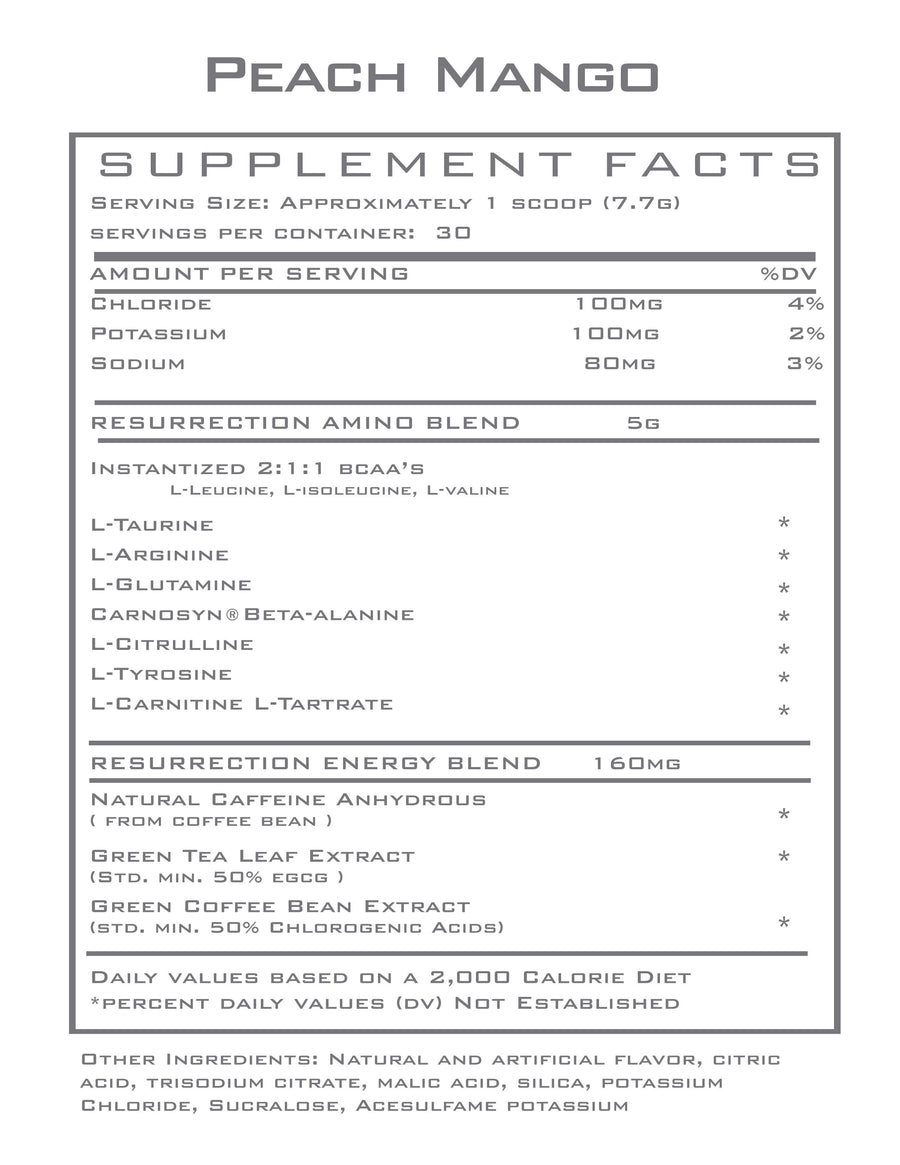RESURRECTION Aminos + Fat Loss + Energy